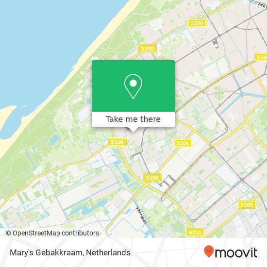 Mary's Gebakkraam, Loosduinse Hoofdstraat kaart