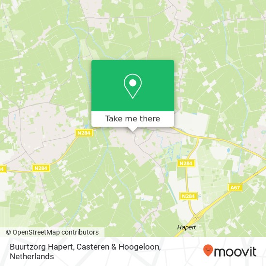 Buurtzorg Hapert, Casteren & Hoogeloon, Kerkstraat 15A kaart