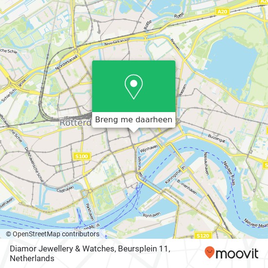 Diamor Jewellery & Watches, Beursplein 11 kaart