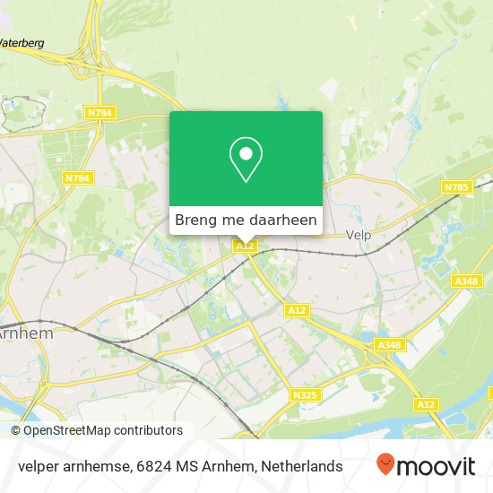 velper arnhemse, 6824 MS Arnhem kaart
