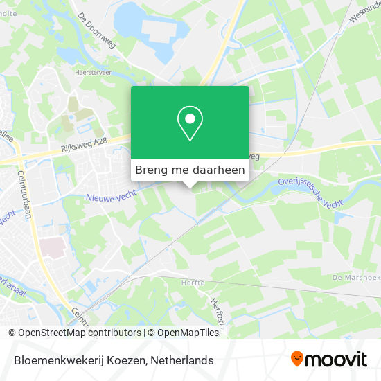 Bloemenkwekerij Koezen kaart