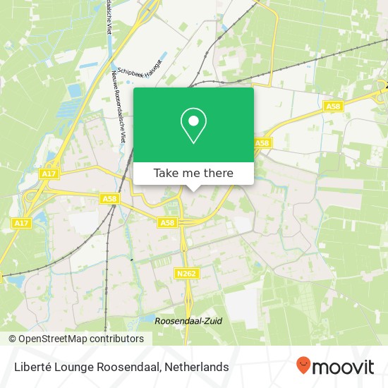 Liberté Lounge Roosendaal kaart