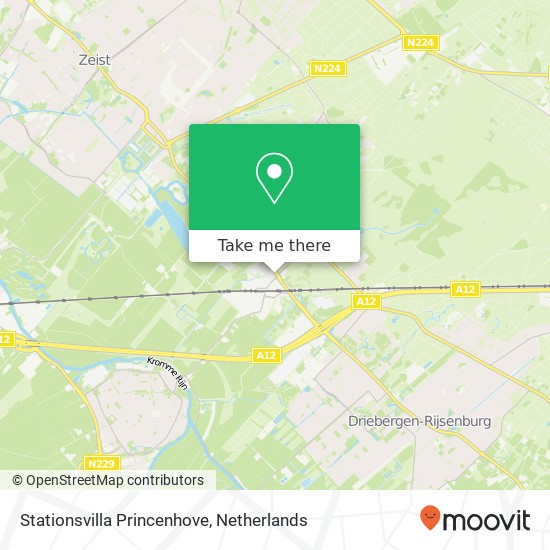 Stationsvilla Princenhove kaart