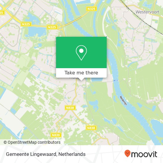 Gemeente Lingewaard, Raadhuisplein 1 kaart