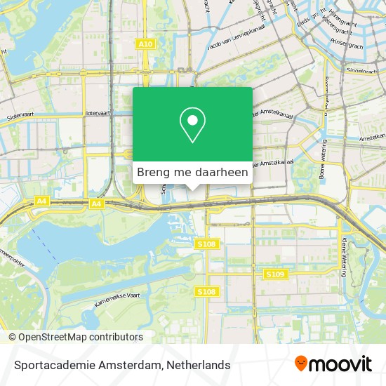 Sportacademie Amsterdam kaart