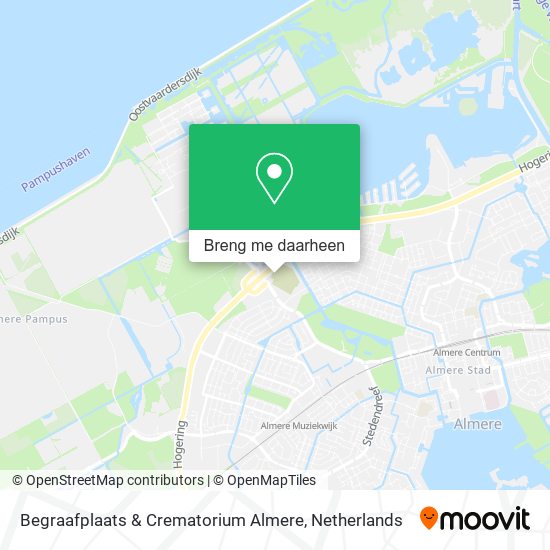 Begraafplaats & Crematorium Almere kaart
