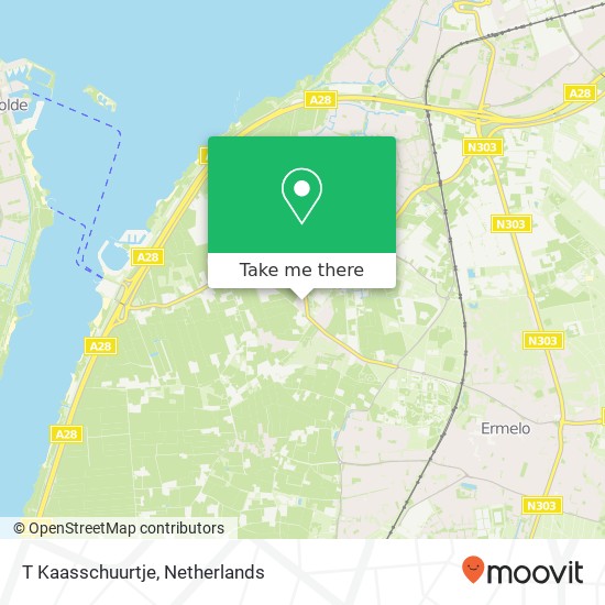 T Kaasschuurtje, Horsterweg kaart
