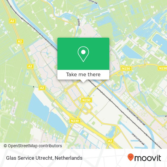 Glas Service Utrecht, Handelsweg 4G kaart