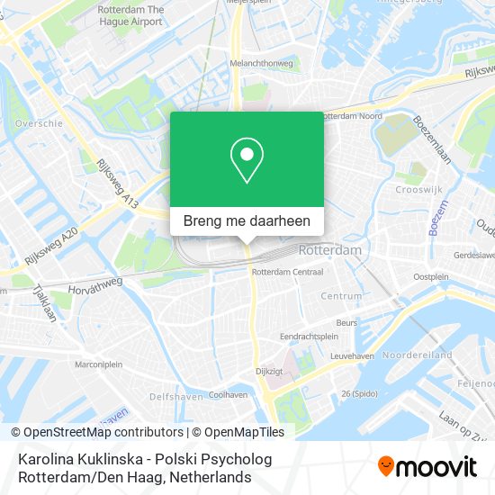 Karolina Kuklinska - Polski Psycholog Rotterdam / Den Haag kaart
