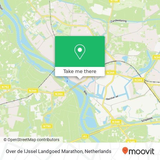 Over de IJssel Landgoed Marathon, Brink kaart