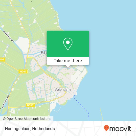 Harlingenlaan, 1131 RD Volendam kaart