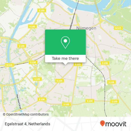 Egelstraat 4, 6531 PH Nijmegen kaart