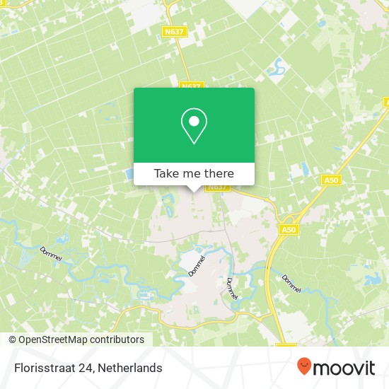 Florisstraat 24, 5491 JC Sint-Oedenrode kaart