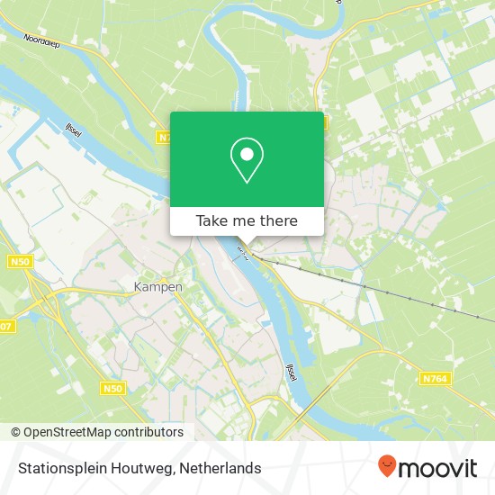 Stationsplein Houtweg, 8267 Kampen kaart