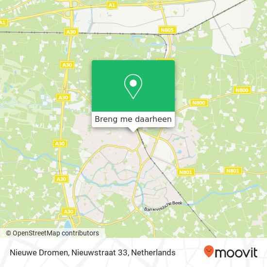 Nieuwe Dromen, Nieuwstraat 33 kaart