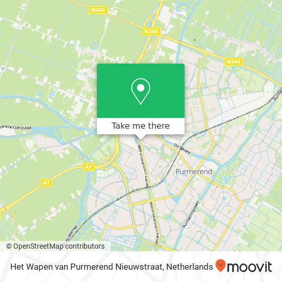 Het Wapen van Purmerend Nieuwstraat, Nieuwstraat 6 kaart