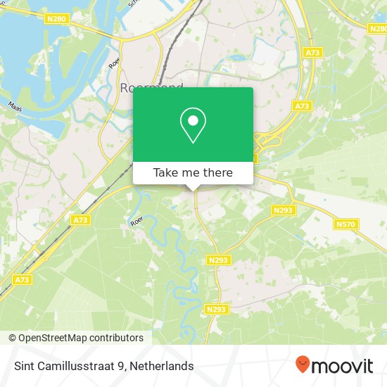 Sint Camillusstraat 9, 6045 ES Roermond kaart