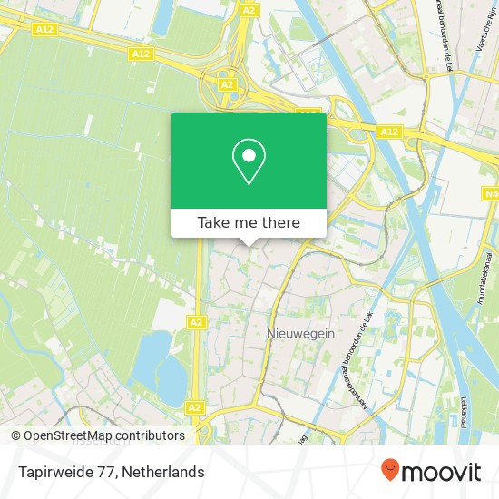 Tapirweide 77, 3437 EL Nieuwegein kaart