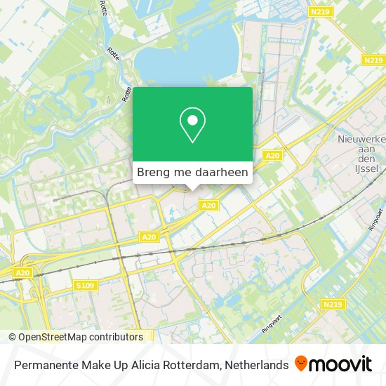 Permanente Make Up Alicia Rotterdam kaart
