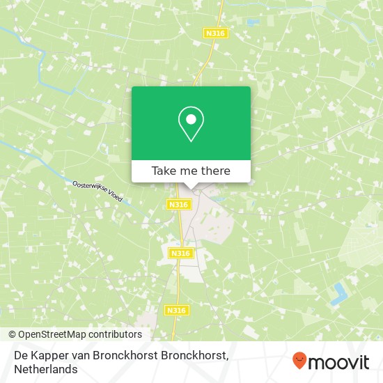 De Kapper van Bronckhorst Bronckhorst, Raadhuisstraat 23 kaart