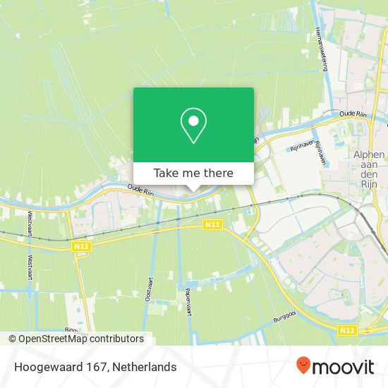 Hoogewaard 167, 2396 AP Koudekerk aan de Rijn kaart