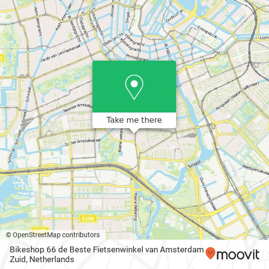 Bikeshop 66 de Beste Fietsenwinkel van Amsterdam Zuid, Scheldestraat 66 kaart