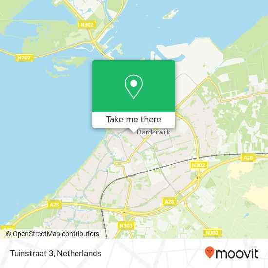 Tuinstraat 3, 3841 GS Harderwijk kaart