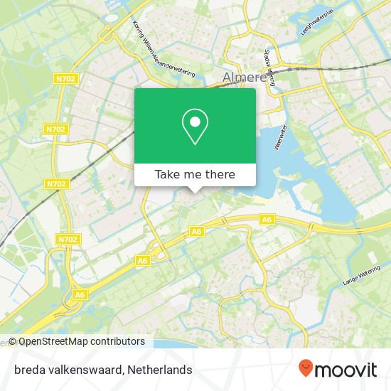 breda valkenswaard, 1324 XT Almere-Stad kaart
