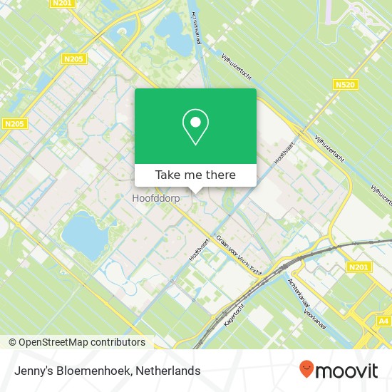 Jenny's Bloemenhoek, Bernadottestraat 165 kaart