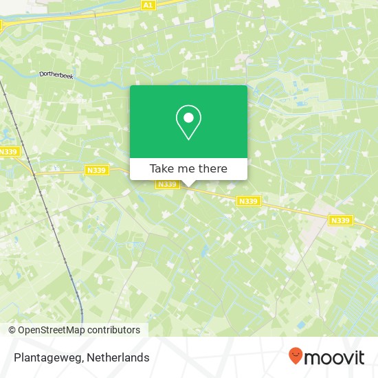 Plantageweg, 7215 Joppe kaart