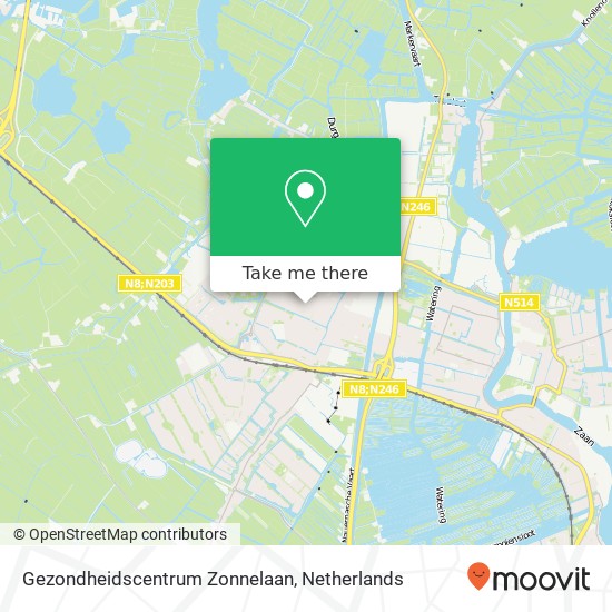 Gezondheidscentrum Zonnelaan, Zonnelaan 2 kaart