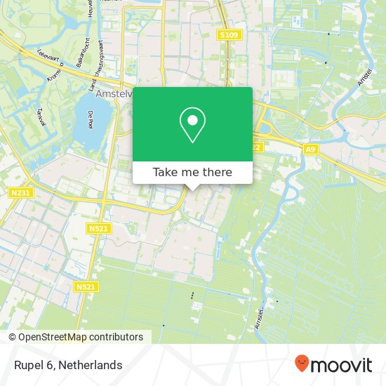 Rupel 6, 1186 LB Amstelveen kaart