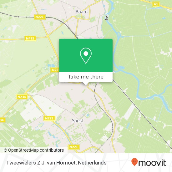 Tweewielers Z.J. van Homoet, Van Weedestraat 70 kaart