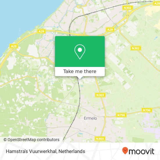 Hamstra's Vuurwerkhal, Hoenderweg kaart
