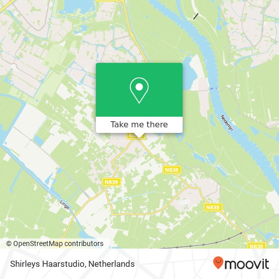 Shirleys Haarstudio, Polseweg 7 kaart