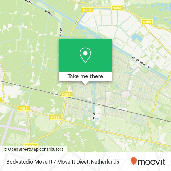 Bodystudio Move-It / Move-It Dieet, Spaarnwoudelaan 18 kaart