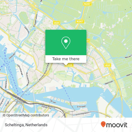 Scheltinga, Waddendijk kaart