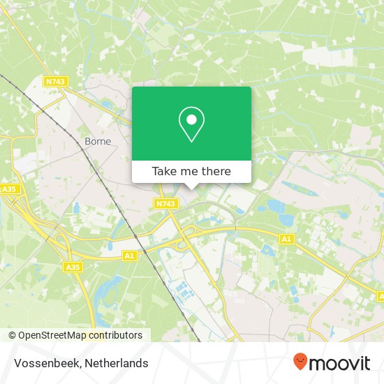 Vossenbeek, 7623 Borne kaart