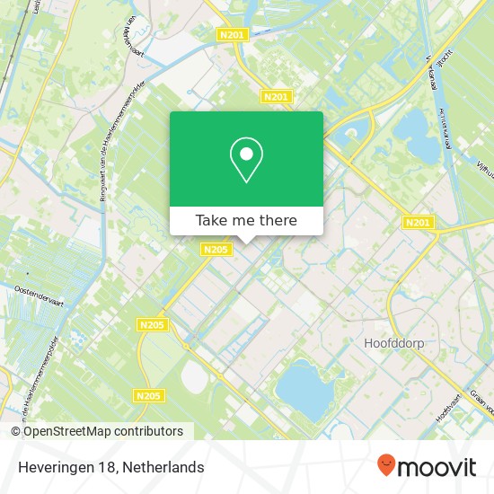 Heveringen 18, 2134 XE Hoofddorp kaart