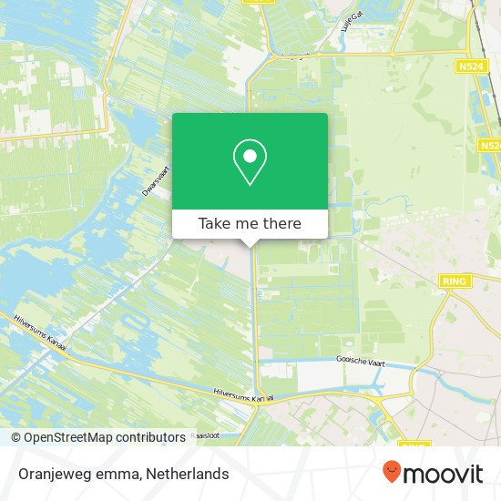 Oranjeweg emma, 1241 XN Kortenhoef kaart