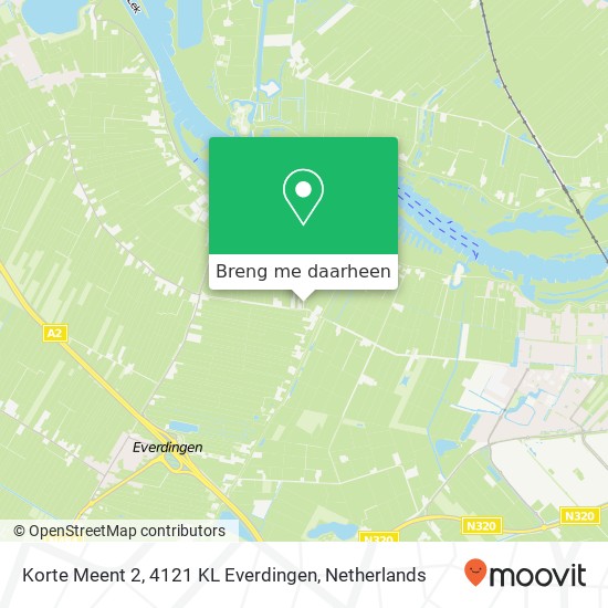 Korte Meent 2, 4121 KL Everdingen kaart