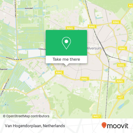 Van Hogendorplaan, 1215 Hilversum kaart