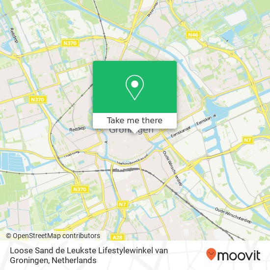 Loose Sand de Leukste Lifestylewinkel van Groningen, Oosterstraat 10 kaart