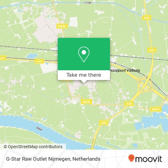 G-Star Raw Outlet Nijmegen, Hoofdstraat 64 kaart