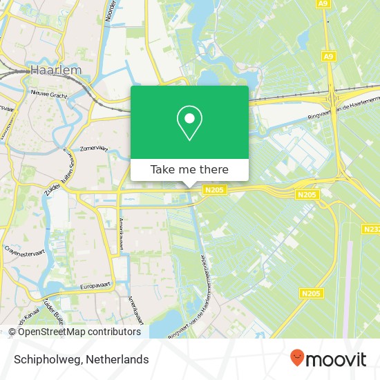 Schipholweg, 2141 Vijfhuizen kaart