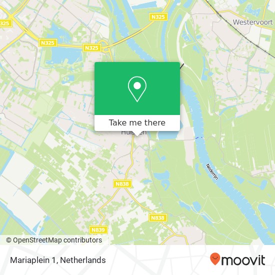 Mariaplein 1, 6851 BP Huissen kaart