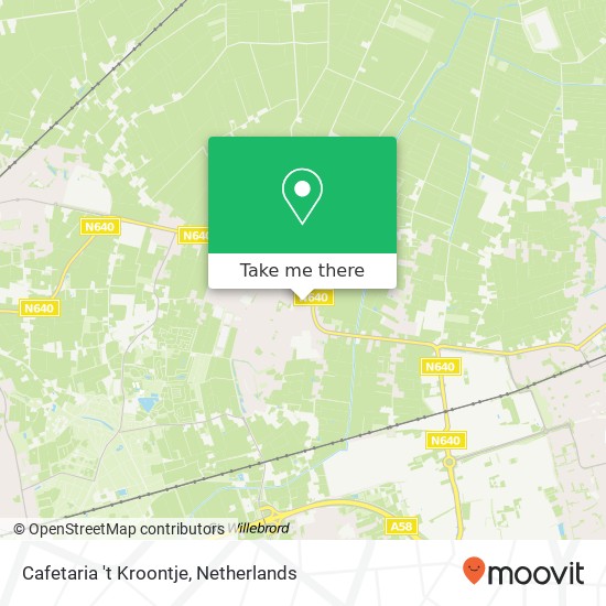 Cafetaria 't Kroontje, Sint Janstraat kaart