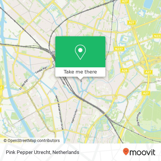 Pink Pepper Utrecht, Oudegracht 325 kaart