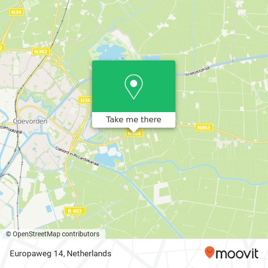 Europaweg 14, 7742 PN Coevorden kaart