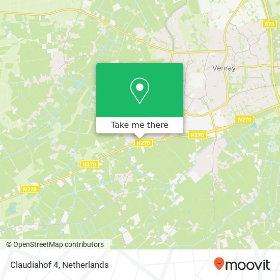 Claudiahof 4, 5801 LE Venray kaart
